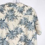 Tommy Bahama Large Top Silk Button Down Short Sleeve Floral Tropical Tan 844 Photo 6
