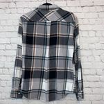 Mossimo Athletic Fit Plaid Flannel Button Down Top Black Size M Photo 2