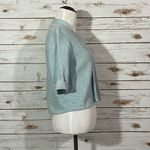 Eileen Fisher Silk Linen Blend Open Front Cropped Cardigan - Blue - Small Photo 10