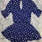 For Love & Lemons Blue Floral Romper Photo 3
