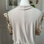 Calvin Klein Beige Cowl Neck Dress Champaign Sequin 12 Photo 5