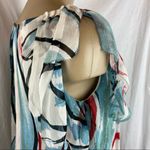 Diane Von Furstenberg  100% Silk Print Short Sleeve Blouse Top 2 Photo 5