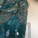 Black Tie made by He Ro Industries silk beaded dress Vtg NWT Holliday Size 14 Photo 4