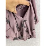 Free People Women's Dress Trapeze Mauve Floral Size Small Long Sleeve Lined Photo 3