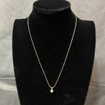 14K Italy Solid Gold Snake Chain 19" Necklace 4.3g w/ Solitaire Pendant Photo 0