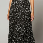 SABINA MUSAYEV Portia Maxi Skirt, Silver Black, Small Black Photo 0