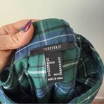 Forever 21 Green Blue Plaid Pleated Schoolgirl Mini Skirt M Photo 3