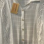 American Rag NWT  Long Sleeve Western Bohemian Pheasant Lace Top - Size Small Photo 3