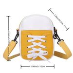 Yellow Shoes Design Crossbody Bag, Cute Zipper Shoulder‎ Bag Photo 2