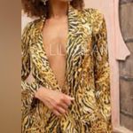 Vintage Carol Horn silk leopard print blazer C25 Gold Photo 1
