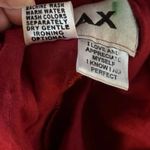 Flax  Size L Linen Maxi Skirt Red Capsule Minimalist Pockets Back Slit Photo 3