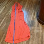 Missguided halterneck ruched front maxi dress tangerine orange NWT size 2 Photo 11