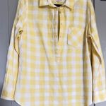 Merona Yellow and White Checkered Shirt XL Photo 0