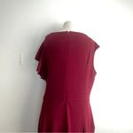 MIUSOL Cocktail Midi Length dress sleeveless with ruffle accent 2XL Red Size XXL Photo 7