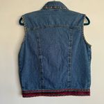 New Direction New Directions Women’s Boho Indie Embroidered Embellished‎ Denim Vest Size M Photo 8