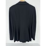 Ann Taylor Vtg LOFT 100% Wool Double Breasted Blazer Jacket Sz 10 Black Academia Photo 2
