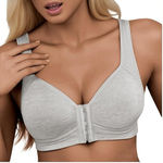 NWT ~ Set/ 4 Front Closure Wireless Seamless Ribbed Full Coverage Bras ~ LARGE Photo 0