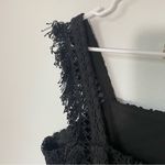 Shilla Black Lace Fringe Mini Dress Photo 5