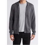 Vince  Cashmere Full Zip Hoodie Dark Grey Women Small Photo 13