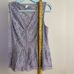 Venus  Purple Lilac Lace Full Zip Dress Blouse, Size L, EUC Photo 5