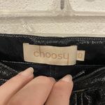 Choosy Pants Womens 0 Black Faux Leather Cargo Clip Pocket High Rise Photo 2