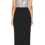 Retrofete Jazlyn Dress Sleeveless Crystal Embellished Gown Black Silver Size S Photo 1