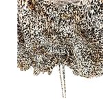 Urban Outfitters Cheetah Print Shay Cinched Puff Sleeve Cropped Top Sz M Photo 3
