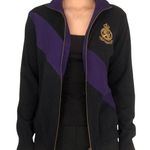Ralph Lauren Lauren  Crest Embroidered Full Zip Sweater Colorblock Black XSmall Photo 0