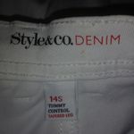 Style & Co . 14S 34x23 White Crop Jeans Plus Photo 4