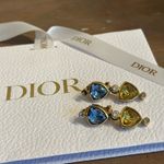 Christian Dior  vintage colored rhinestone gold tone earrings Photo 0