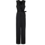 Diane Von Furstenberg  Sol wrap-effect satin wide-leg jumpsuit Size‎ 2 NWT Photo 1