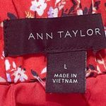 Ann Taylor New Tiered Maxi Skirt Red Floral Size L Large Elastic Waist Photo 2