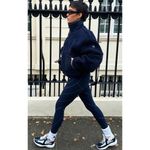 Alo Yoga Alo High-Waist Sunray Leggings Navy Ivory Alosoft Hi-Rise Waisted Tights Skinny Photo 4