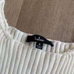 Lulus  Aesthetic Season Ivory Ribbed Dress Photo 6