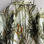 Caliban Italian Cotton Tropical Print Green Tunic Shirt Swim Coverup Size 44 Size L Photo 5