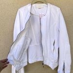 BLANK NYC  White Denim Part Time Lover Jacket M Full Zip Photo 4
