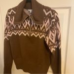 Woven Heart  Brown medium winter sweater Photo 5