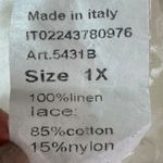 Stella Martini White Linen Lace Ethereal Dainty Billowy Tunic Top 1X NWT Italy Photo 5