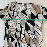 Vintage MSK Sequin Blouse Womens M Black Beige Asymmetrical Artsy Unique 90s Y2k Size M Photo 6