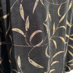 VTG Picadilly Black Botanical Print Long Sleeve Top Blouse Size M Slinky 90s Art Size M Photo 5