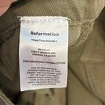 Reformation  Army Green 100% Cotton Maggie Cargo Denim Midi Skirt Size 26 Photo 6