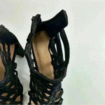 Material Girl ‎ Women’s Shoes Sandals Block Heels Suede Black Size 6 Photo 5