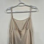 Free People Intimately  Womens Dress Medium Champagne Midi Dress Satin Sleeveless Photo 1