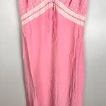 J.Crew  Babydoll Pintuck Lace Trim Slip Dress Crepe de Chine Pink Satin Sz 4 NWT Photo 7