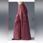 Alo Yoga Alo Show Off Cargo Wide Leg Trouser nwot $160 maroon casual fall active classic Photo 1