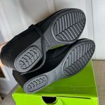 Crocs Suede Wedge Heels Boot Shoes Shootie size 6 black Photo 6