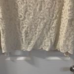 American Eagle AEO Cream Scoop Neck Lace Back Sweater S Photo 7