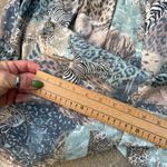 Vintage Ms. Caribou Volup Plus Size 3X Jungle Safari Zoo Animal Print Shorts Blue Photo 9