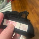 PINK - Victoria's Secret VS PINK Lace Halter Bralette in Black size S Photo 2