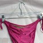 PQ Swim Pink Ruched Side Tie Bikini Bottom Sz L NWT Size L Photo 4